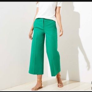LOFT - Wide Leg Riviera Pants - Bright Kelly Green